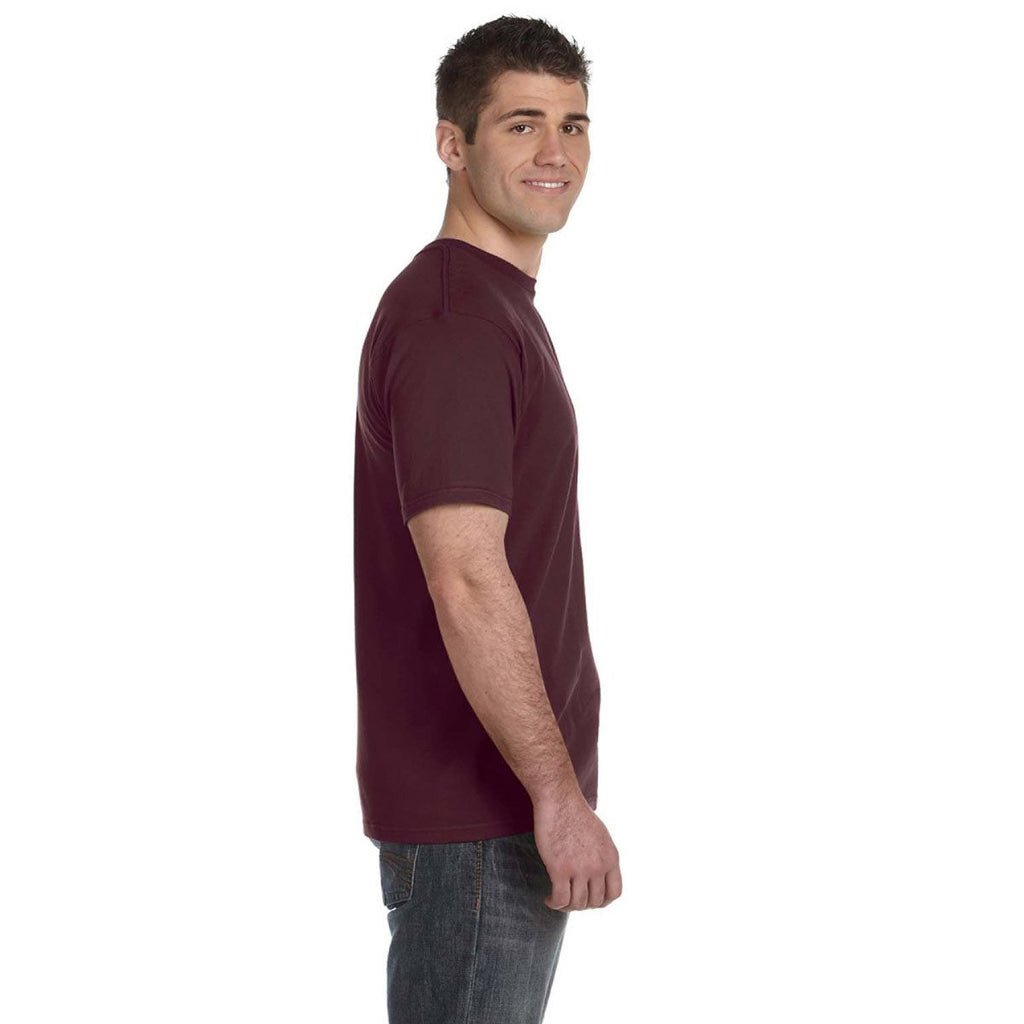Anvil Men's Maroon Lightweight T-Shirt