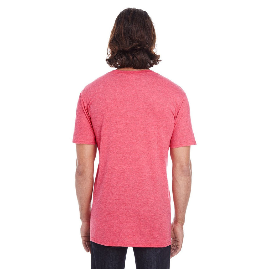 Anvil Men's Red Lightweight Pocket Tee