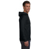 Anvil Men's Black Lightweight Long-Sleeve Hooded T-Shirt