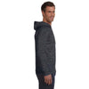 Anvil Men's Heather Dark Grey Lightweight Long-Sleeve Hooded T-Shirt