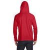 Anvil Men's Red Lightweight Long-Sleeve Hooded T-Shirt