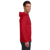 Anvil Men's Red Lightweight Long-Sleeve Hooded T-Shirt