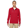 adidas-golf-red-mixed-quarter-zip