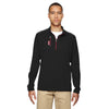 adidas-golf-black-mixed-quarter-zip