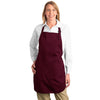 Port Authority Maroon Full Length Apron with Pockets