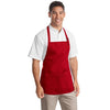 Port Authority Red Medium Length Apron with Pouch Pockets