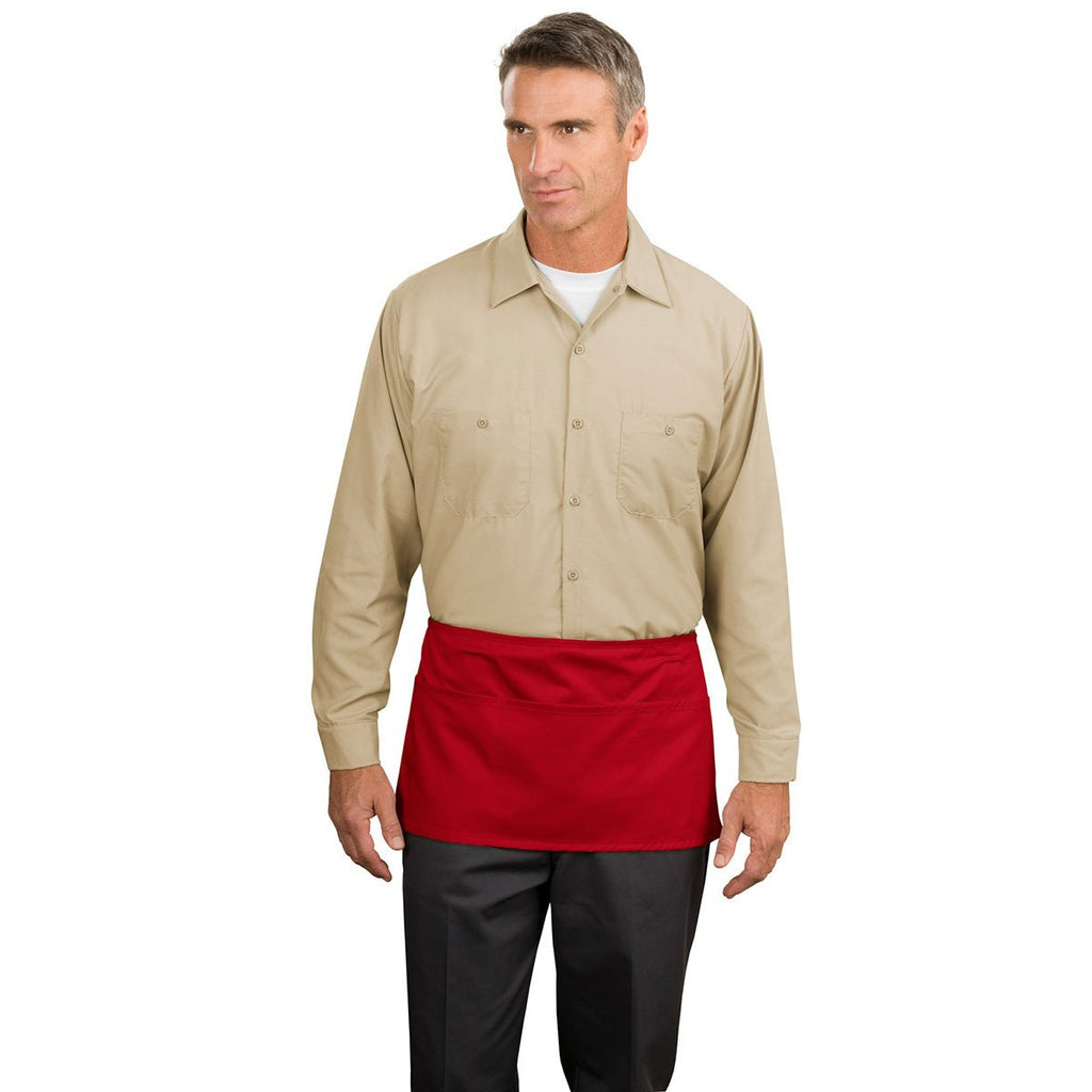 Port Authority Red Waist Apron with Pockets