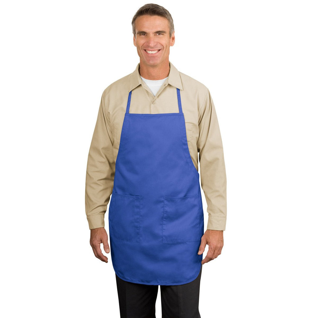 Port Authority Faded Blue Full Length Apron