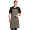 Port Authority Khaki Easy Care Extra Long Bib Apron with Stain Release