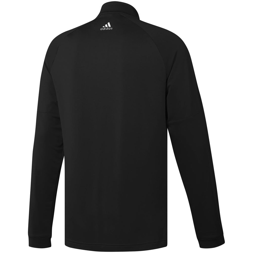 adidas Men's Black 3-Stripe Layering 1/4 Zip Top