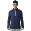 adidas Men's Collegiate Navy 3-Stripe Layering 1/4 Zip Top