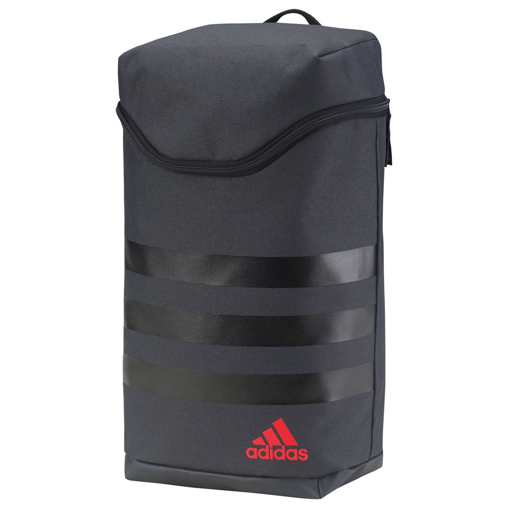 adidas Dark Grey/Black/Scarlet 3-Stripes Shoe Bag