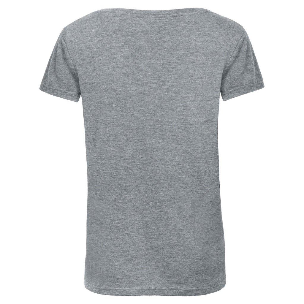 B&C Women's Heather Light Grey Triblend T-Shirt