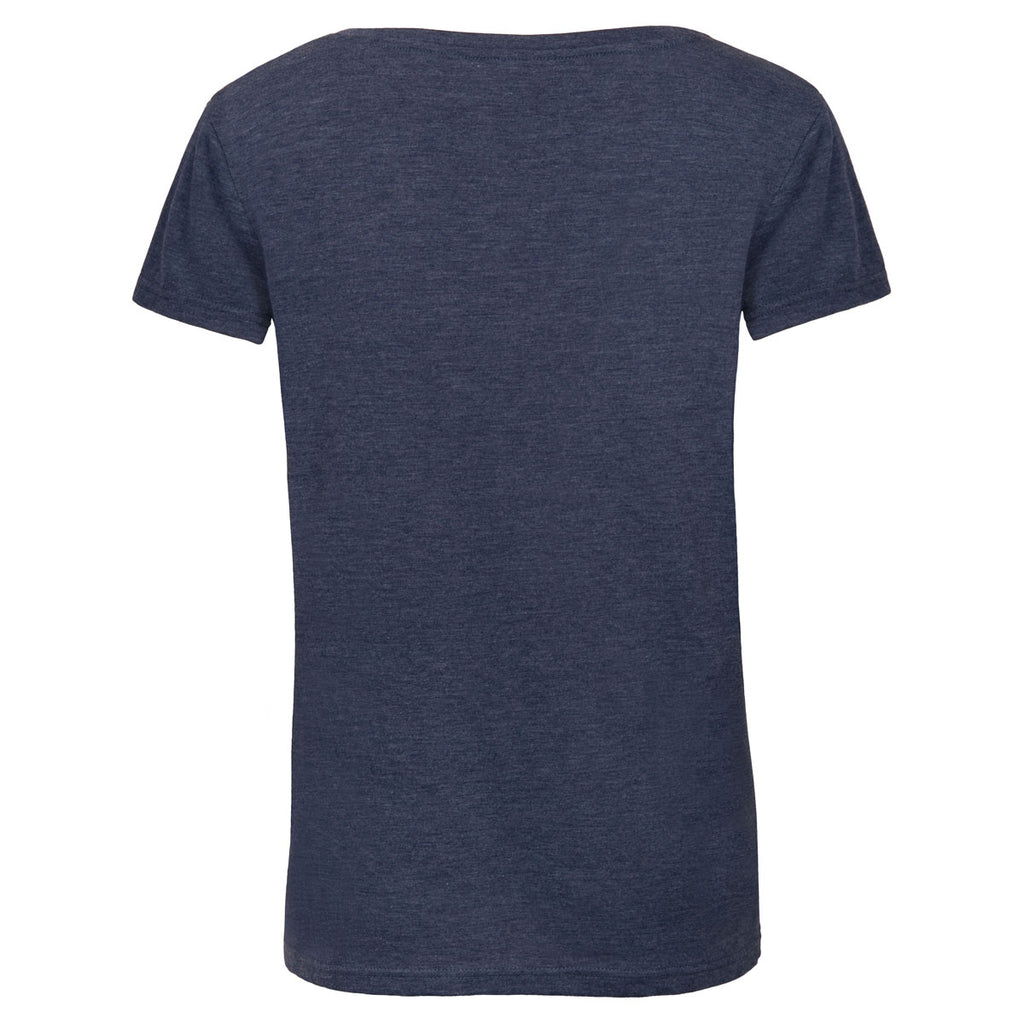 B&C Women's Heather Navy Triblend T-Shirt