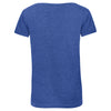 B&C Women's Heather Royal Blue Triblend T-Shirt