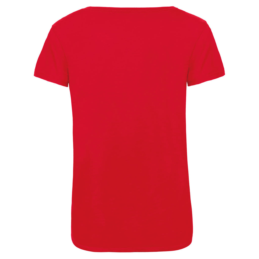 B&C Women's Red Triblend T-Shirt
