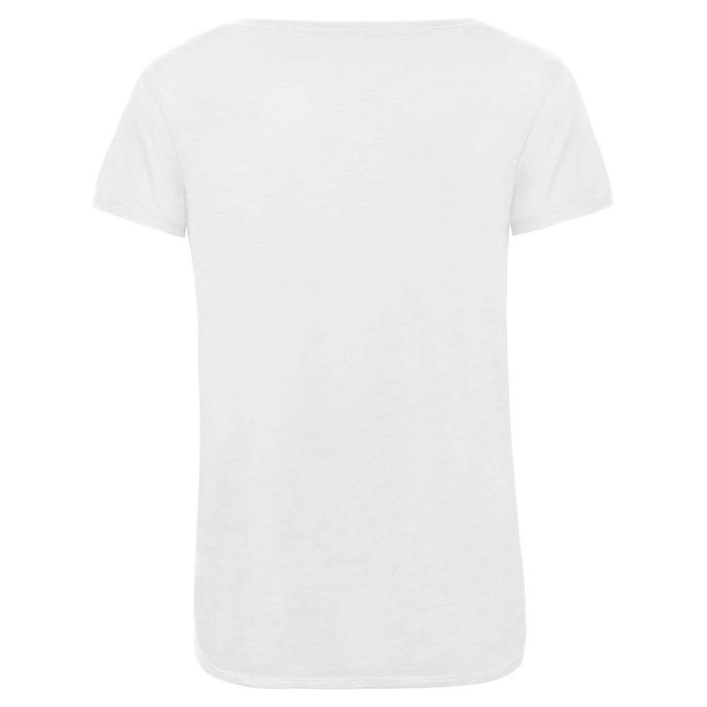 B&C Women's White Triblend T-Shirt