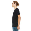 Bella + Canvas Men's Black Jersey Raw Neck T-Shirt