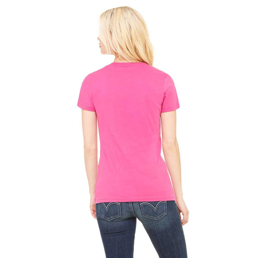 Bella + Canvas Women's Berry Jersey Short-Sleeve Deep V-Neck T-Shirt