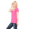 Bella + Canvas Women's Berry Jersey Short-Sleeve Deep V-Neck T-Shirt