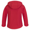 B&C Youth Red Hooded Softshell