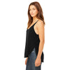 Bella + Canvas Women's Black Flowy Side Slit Tank