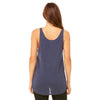 Bella + Canvas Women's Heather Navy Flowy Side Slit Tank