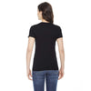 American Apparel Women's Black Poly-Cotton Short-Sleeve Crewneck