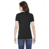 American Apparel Women's Heather Black Poly-Cotton Short-Sleeve Crewneck