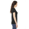 American Apparel Women's Heather Black Poly-Cotton Short-Sleeve Crewneck