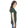 American Apparel Women's Heather Forest Poly-Cotton Short-Sleeve Crewneck