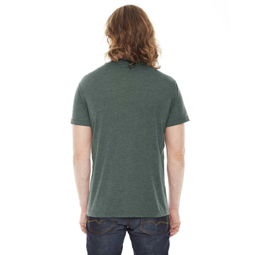 American Apparel Men's Heather Forest 50/50 Short Sleeve Tee