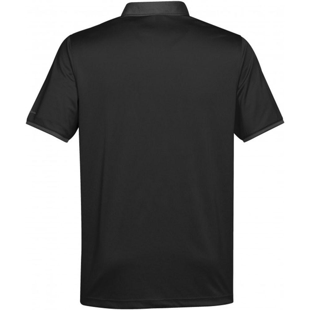 Stormtech Men's Black/Graphite Rhodes Button Collar Polo