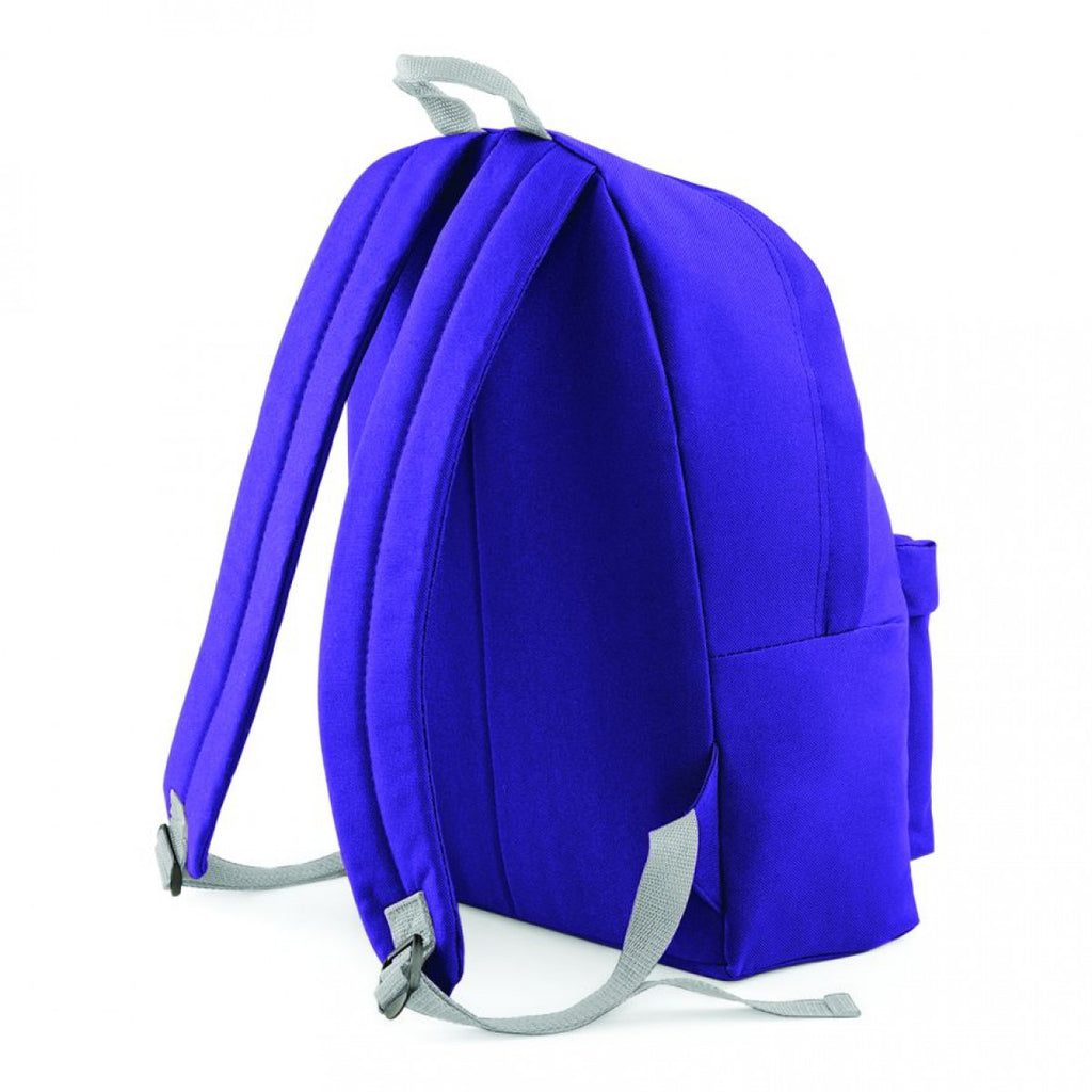 BagBase Purple/Light Grey Kids Fashion Backpack