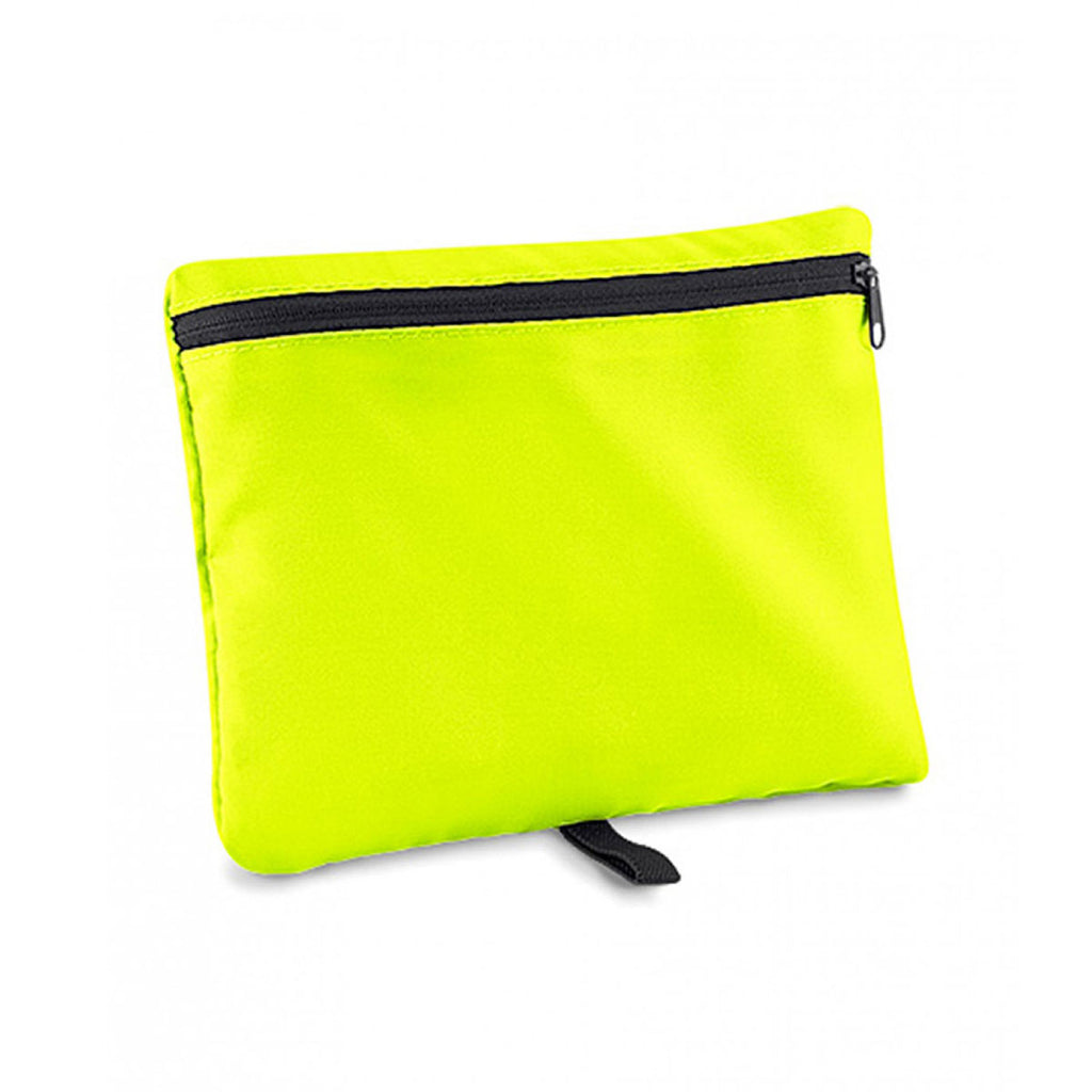BagBase Fluorescent Yellow/Black Packaway Barrel Bag