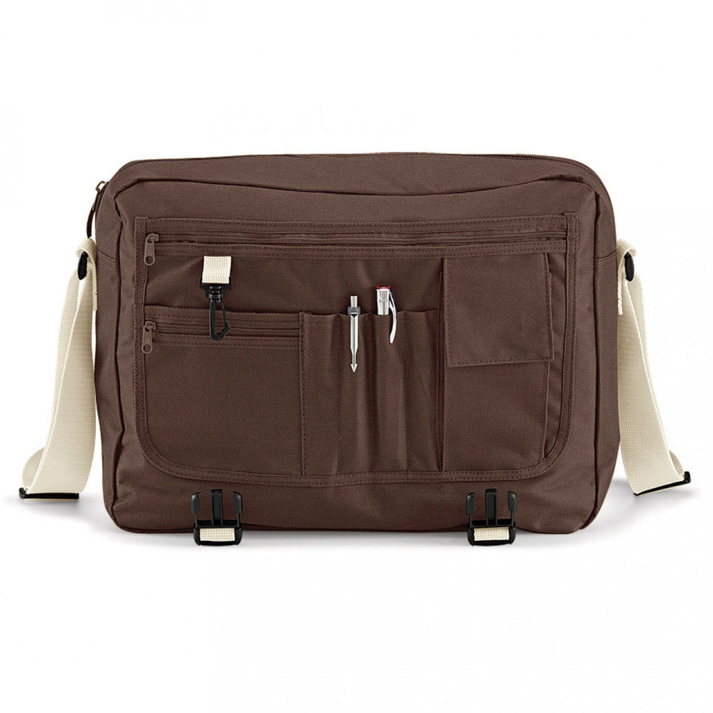 BagBase Chocolate/Sand Messenger Bag