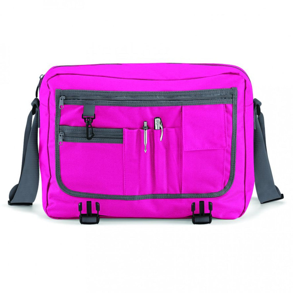 BagBase Fuchsia/Graphite Messenger Bag