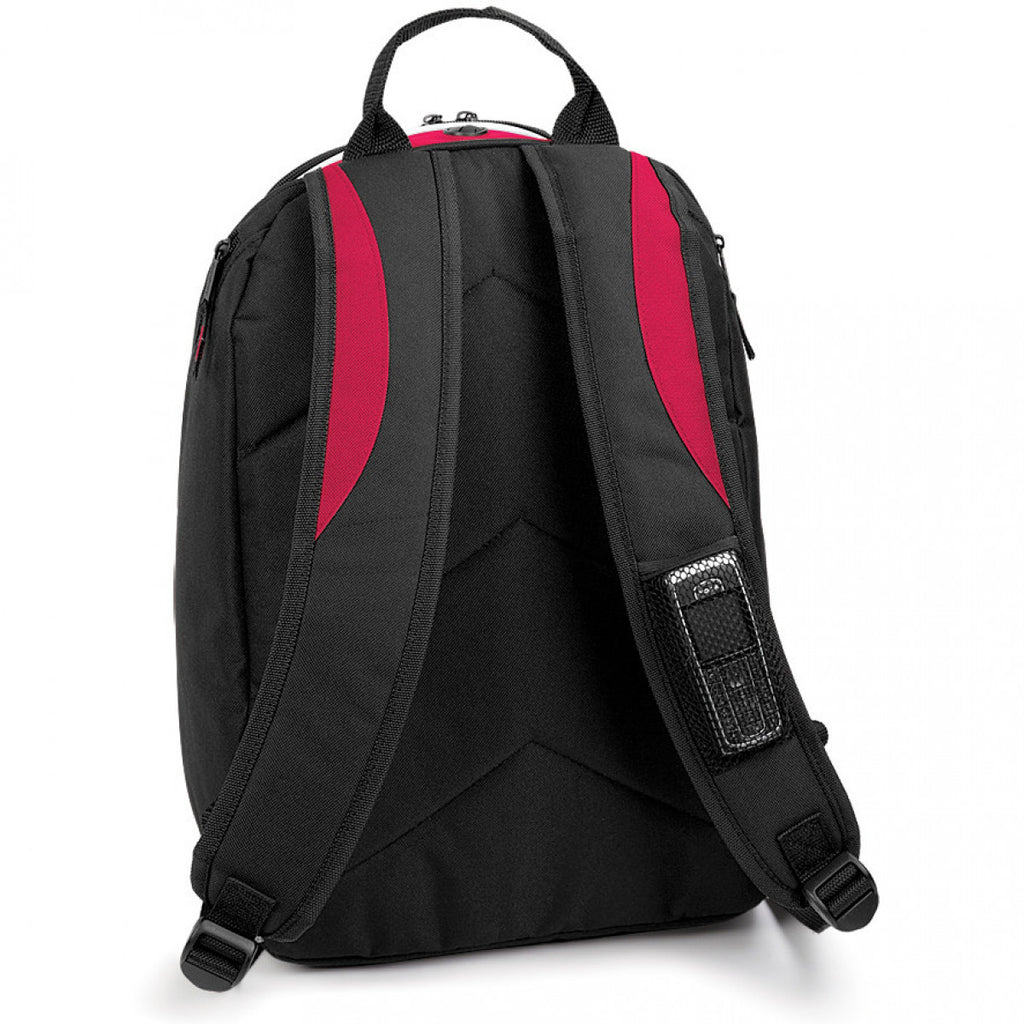BagBase Black/Classic Red Teamwear Backpack