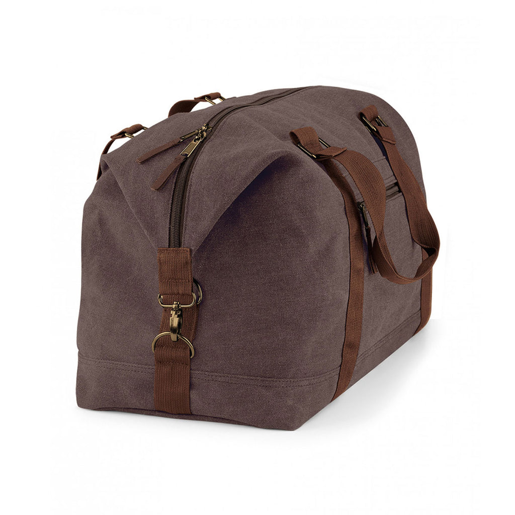 BagBase Vintage Brown Vintage Canvas Weekender