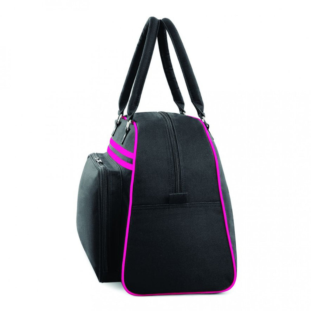 BagBase Black/Fuchsia Retro Bowling Bag