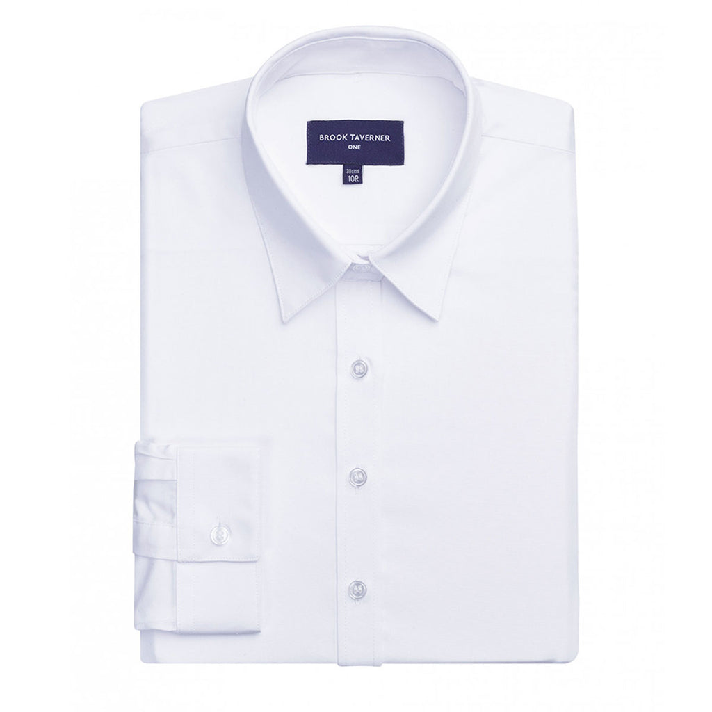 Brook Taverner Women's White One Selene Long Sleeve Poplin Shirt