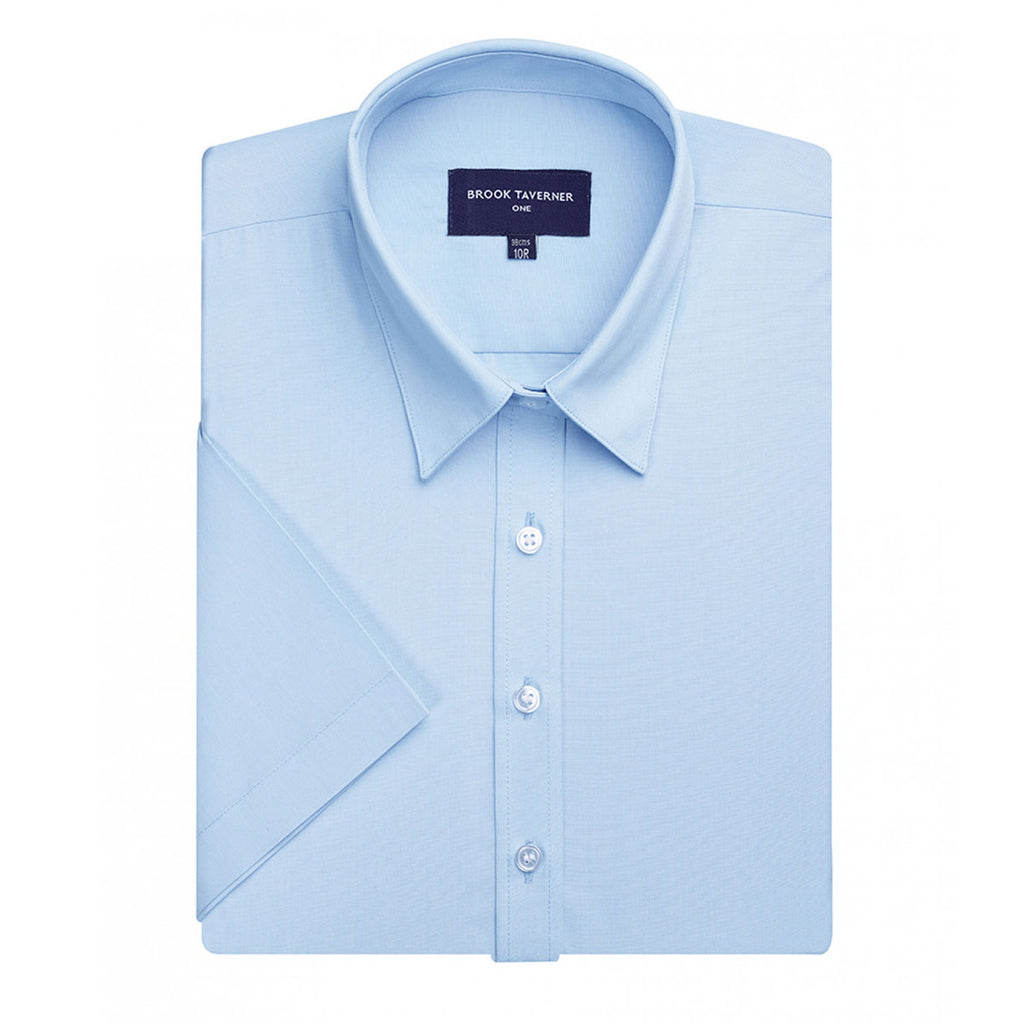 Brook Taverner Women's Blue One Eos Short Sleeve Poplin Shirt