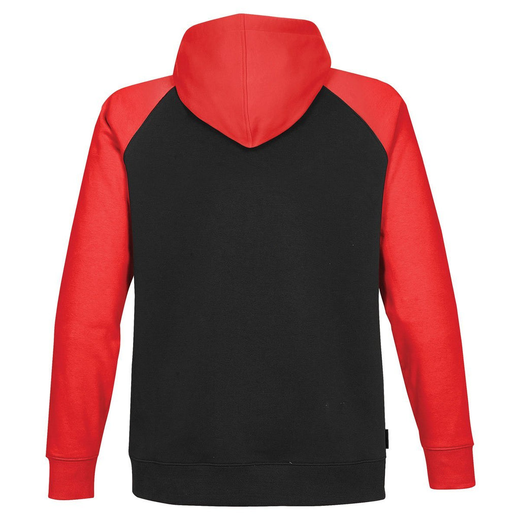 Stormtech Men's Black/Bright Red Omega Two-Tone Zip Hoody