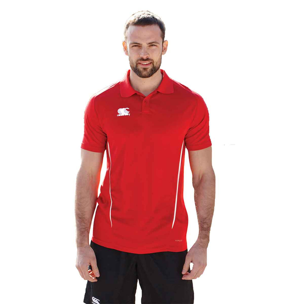 Canterbury Men's Red/White Team Dry Polo Shirt