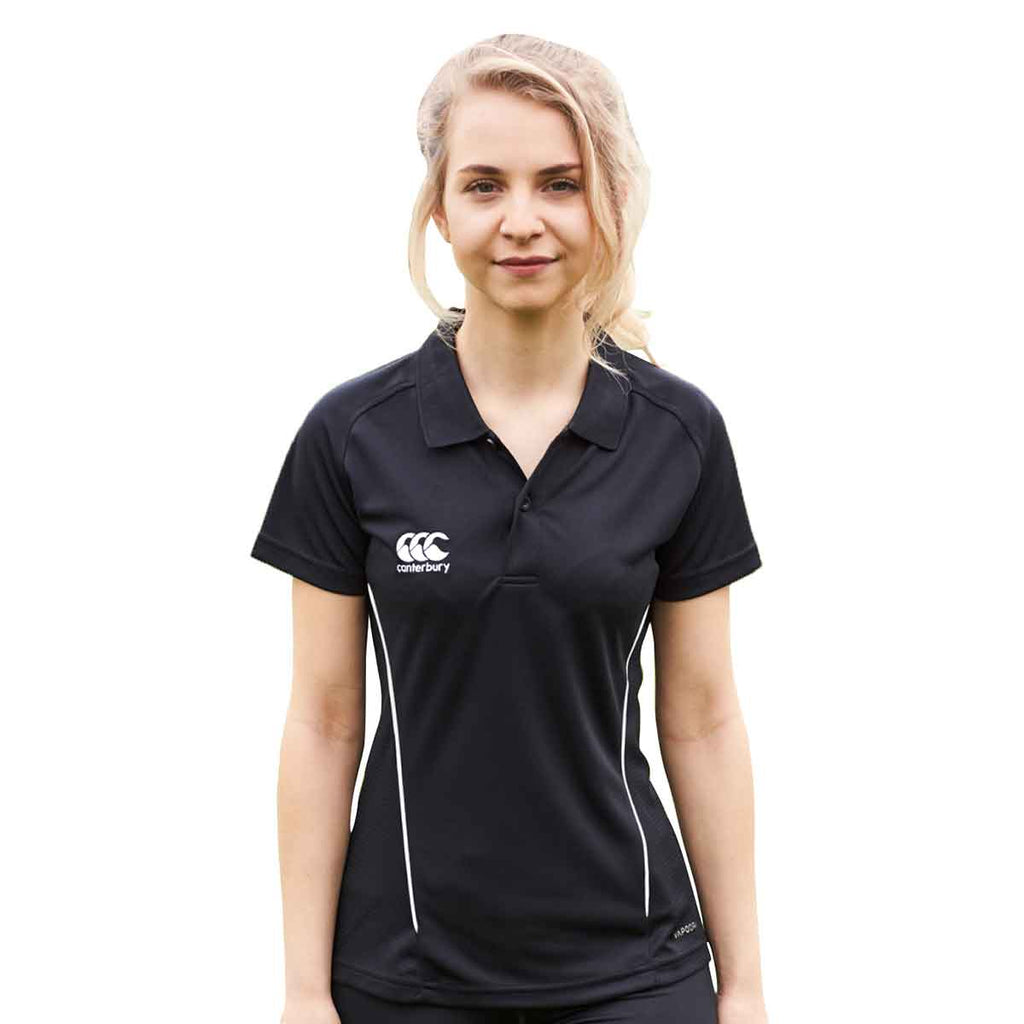 Canterbury Women's Black/White Team Dry Polo Shirt