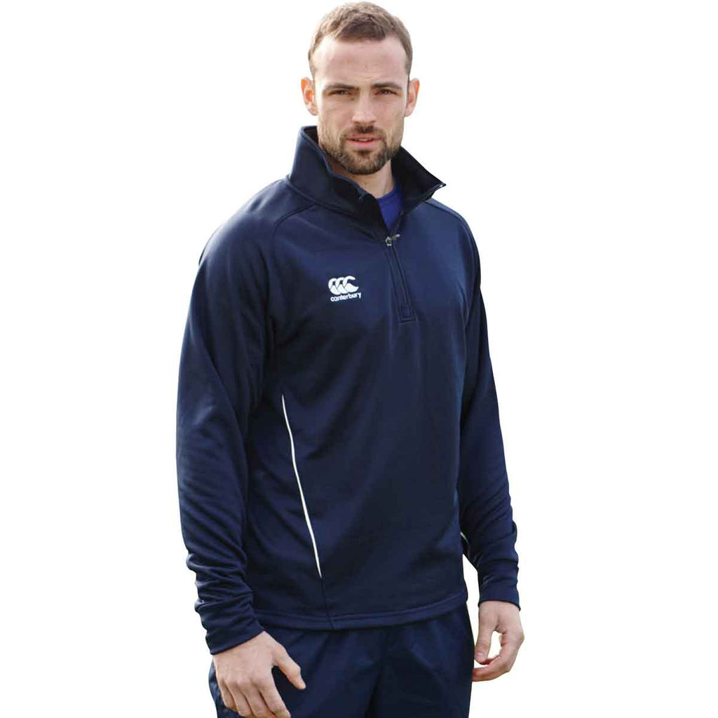 Canterbury Men's Navy/White Team 1/4 Zip Mid Layer Training Top