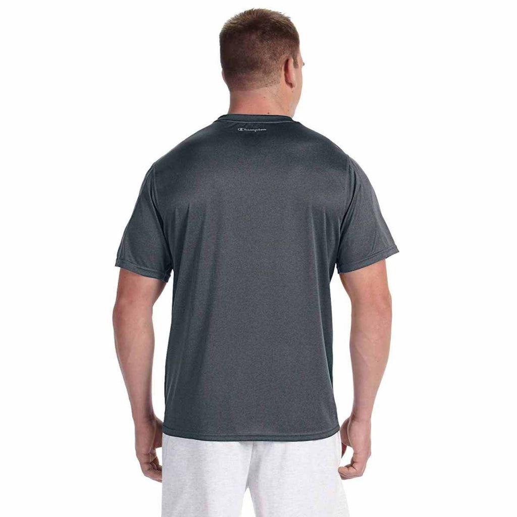 Champion Men's Black Heather Vapor 4-Ounce T-Shirt