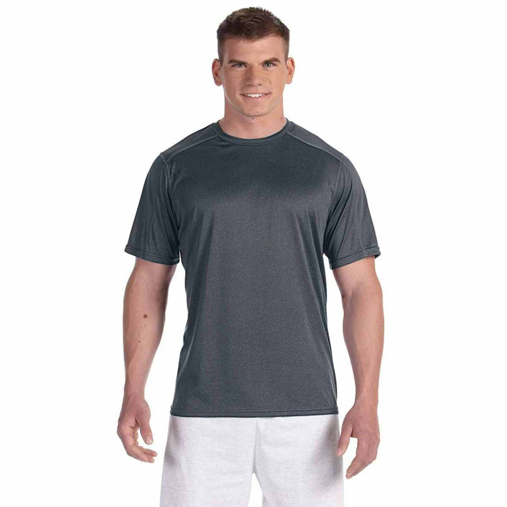 Champion Men's Black Heather Vapor 4-Ounce T-Shirt