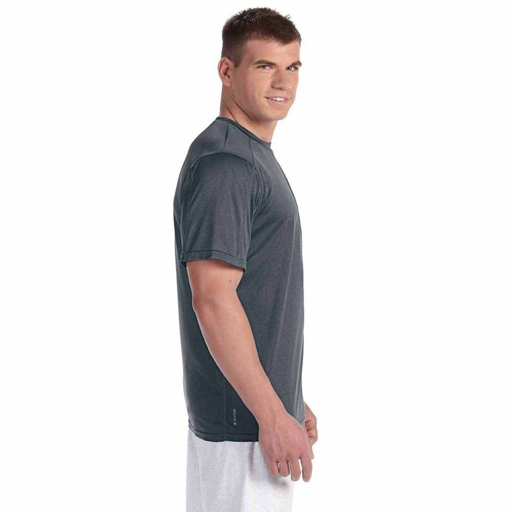 Champion Men's Black Heather Vapor 4-Ounce T-Shirt