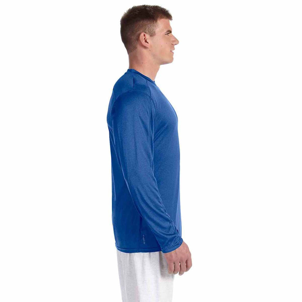 Champion Men's Athletic Royal Heather Vapor 4-Ounce Long-Sleeve T-Shirt